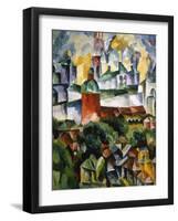 Landscape with the Trinity-Sergius-Monastery, 1920-Aristarkh Lentulov-Framed Giclee Print