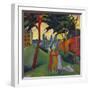 Landscape with Three Girls, 1911-Auguste Macke-Framed Giclee Print