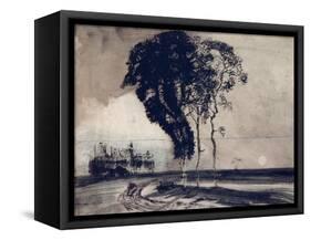 Landscape with Three Trees, 1850-Victor Hugo-Framed Stretched Canvas