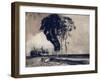 Landscape with Three Trees, 1850-Victor Hugo-Framed Giclee Print