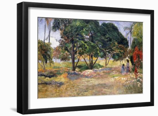 Landscape with Three Trees, 1892-Paul Gauguin-Framed Giclee Print
