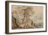 Landscape with Tobias and the Angel-Jan Brueghel the Younger-Framed Giclee Print