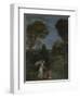 Landscape with Tobias Laying Hold of the Fish, C. 1612-Domenichino-Framed Giclee Print