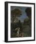 Landscape with Tobias Laying Hold of the Fish, C. 1612-Domenichino-Framed Giclee Print