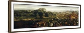 Landscape with Tournament and Hunters, 1519-20-Jan van Scorel-Framed Giclee Print