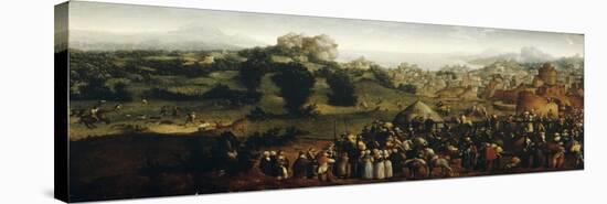 Landscape with Tournament and Hunters, 1519-20-Jan van Scorel-Stretched Canvas