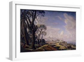 Landscape with Trees, 1927-Konstantin Fyodorovich Bogayevsky-Framed Giclee Print