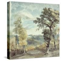 Landscape with Trees and a Distant Mansion-John Constable-Stretched Canvas
