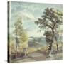 Landscape with Trees and a Distant Mansion-John Constable-Stretched Canvas