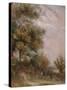 Landscape with Trees and Figures-Thomas Churchyard-Stretched Canvas