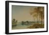 Landscape with Trees by the River Thames, C.1805 (W/C on Paper)-Joseph Mallord William Turner-Framed Giclee Print