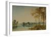 Landscape with Trees by the River Thames, C.1805 (W/C on Paper)-Joseph Mallord William Turner-Framed Giclee Print