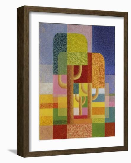 Landscape with Trees, C. 1932-Heinrich Hoerle-Framed Giclee Print