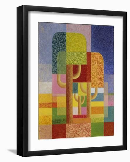 Landscape with Trees, C. 1932-Heinrich Hoerle-Framed Giclee Print