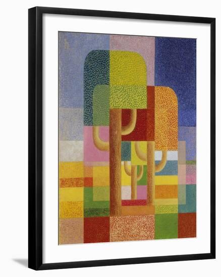 Landscape with Trees, C. 1932-Heinrich Hoerle-Framed Giclee Print