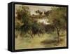 Landscape with Trees-Pierre-Auguste Renoir-Framed Stretched Canvas