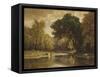 Landscape with Trout Stream, 1857-George Inness-Framed Stretched Canvas