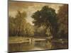 Landscape with Trout Stream, 1857-George Inness-Mounted Giclee Print