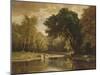 Landscape with Trout Stream, 1857-George Inness-Mounted Giclee Print