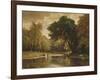 Landscape with Trout Stream, 1857-George Inness-Framed Giclee Print