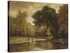 Landscape with Trout Stream, 1857-George Inness-Stretched Canvas