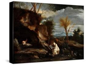 Landscape with Two Carthusian Monks-Pier Francesco Mola-Stretched Canvas