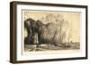 Landscape with Two Figures (Etching)-Auguste Lepere-Framed Giclee Print