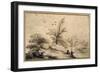 Landscape with Two Fishermen Resting-Guercino (Giovanni Francesco Barbieri)-Framed Giclee Print