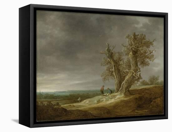 Landscape with Two Oaks-Jan Van Goyen-Framed Stretched Canvas