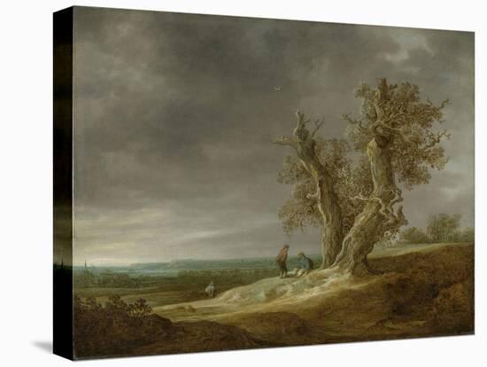 Landscape with Two Oaks-Jan Van Goyen-Stretched Canvas