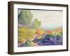 Landscape with Two Women, 1895 (Oil on Canvas)-Henri-Edmond Cross-Framed Giclee Print