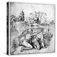 Landscape with Two Youths, C1510-Titian (Tiziano Vecelli)-Stretched Canvas