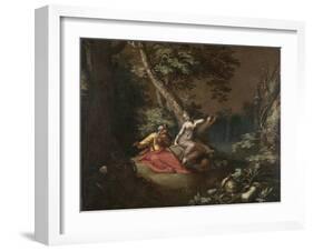 Landscape with Vertumnus and Pomona, c.1595-1600-Abraham Bloemaert-Framed Giclee Print