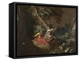 Landscape with Vertumnus and Pomona, c.1595-1600-Abraham Bloemaert-Framed Stretched Canvas