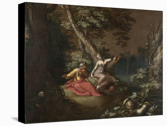 Landscape with Vertumnus and Pomona, c.1595-1600-Abraham Bloemaert-Stretched Canvas