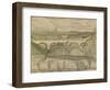 Landscape with Viaduct, C.1925 (Pencil, Blue Crayon, & W/C on Paper)-John Northcote Nash-Framed Giclee Print