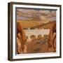 Landscape with View of Castel Del Monte, 1930-34-Cambellotti Duilio-Framed Giclee Print