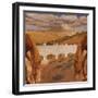 Landscape with View of Castel Del Monte, 1930-34-Cambellotti Duilio-Framed Giclee Print