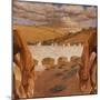Landscape with View of Castel Del Monte, 1930-34-Cambellotti Duilio-Mounted Giclee Print