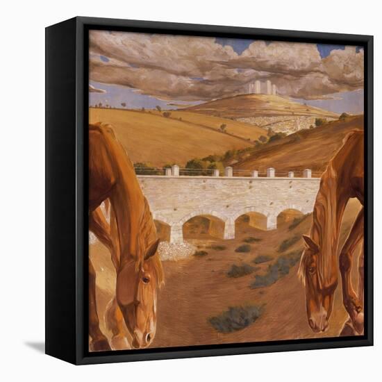 Landscape with View of Castel Del Monte, 1930-34-Cambellotti Duilio-Framed Stretched Canvas