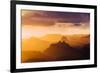 Landscape with view of Grand Canyon at sunset, Lupan Point, Arizona, USA-Panoramic Images-Framed Photographic Print