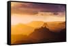 Landscape with view of Grand Canyon at sunset, Lupan Point, Arizona, USA-Panoramic Images-Framed Stretched Canvas