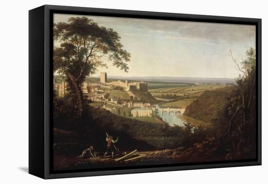 Landscape with View of Richmond Castle-George Cuitt-Framed Stretched Canvas