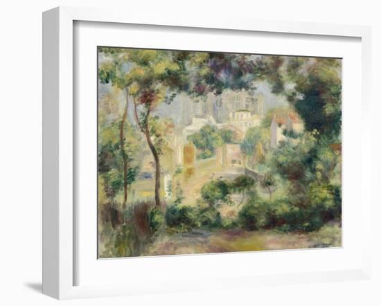 Landscape with View of the Newly Built Sacre-Coeur, about 1896-Pierre-Auguste Renoir-Framed Giclee Print