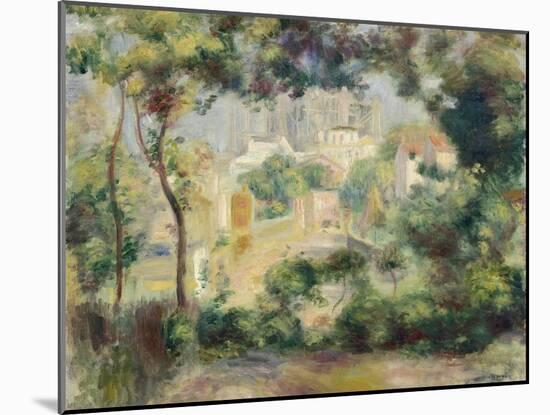Landscape with View of the Newly Built Sacre-Coeur, about 1896-Pierre-Auguste Renoir-Mounted Giclee Print