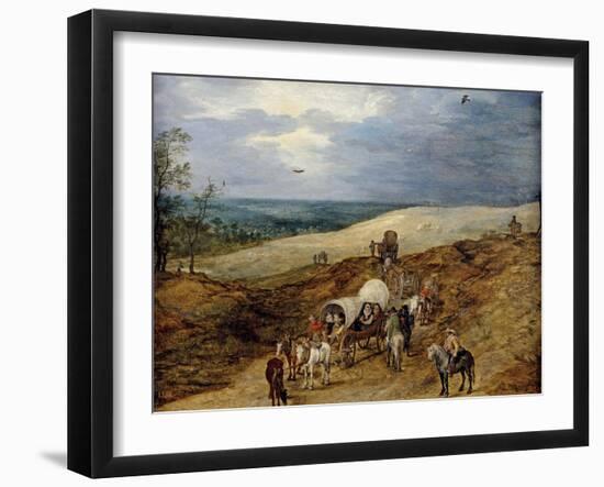 Landscape with Wagons, 1603-Jan Brueghel the Elder-Framed Giclee Print