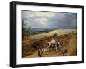 Landscape with Wagons, 1603-Jan Brueghel the Elder-Framed Giclee Print