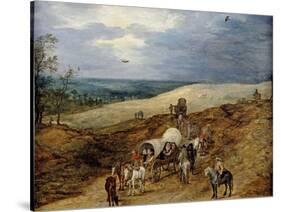 Landscape with Wagons, 1603-Jan Brueghel the Elder-Stretched Canvas