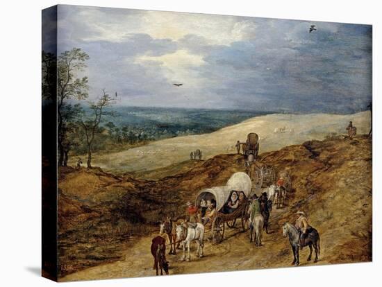 Landscape with Wagons, 1603-Jan Brueghel the Elder-Stretched Canvas