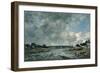 Landscape With Washerwomen-Eugène Boudin-Framed Giclee Print